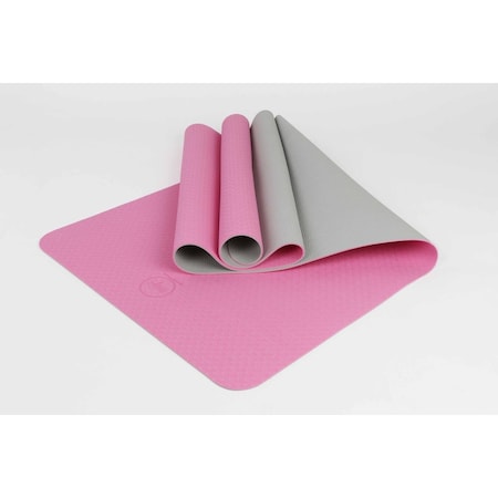 Maji Sports 2 Tone TPE Premium Yoga Mat  Pink/Gray 1760Pink-Gray-MAJ